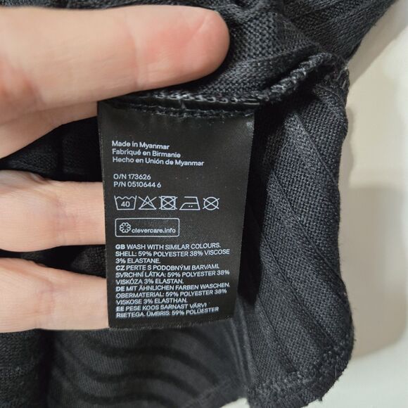 Divided Black Ribbed Fitted Top Whimsy Goth Top Small - Picture 4 of 5